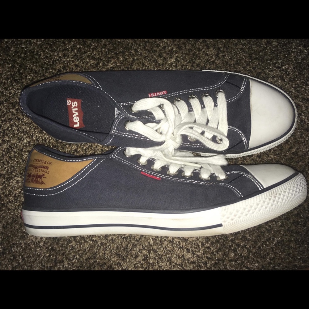 Navy Blue Levi Converse